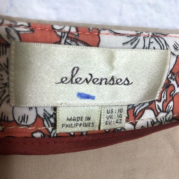 Anthropologie Elevenses Tan Bow Front Shorts - Picture 6 of 8